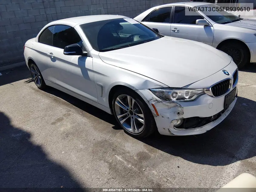 2015 BMW 435I VIN: WBA3T3C55FP939610 Lot: 45547162