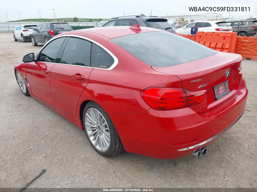 2015 BMW 428 Gran Coupe xDrive VIN: WBA4C9C59FD331811 Lot: 45593408