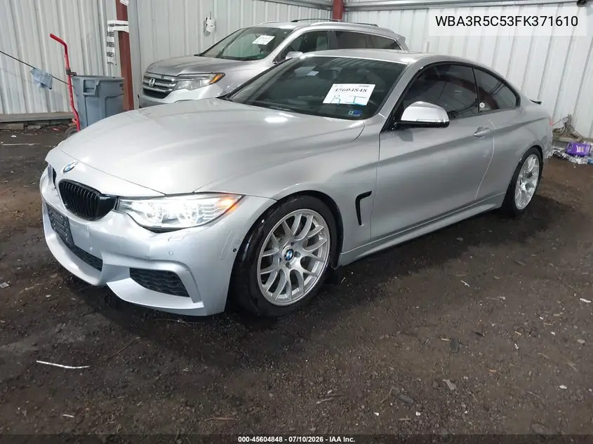 2015 BMW 435I xDrive VIN: WBA3R5C53FK371610 Lot: 45604848