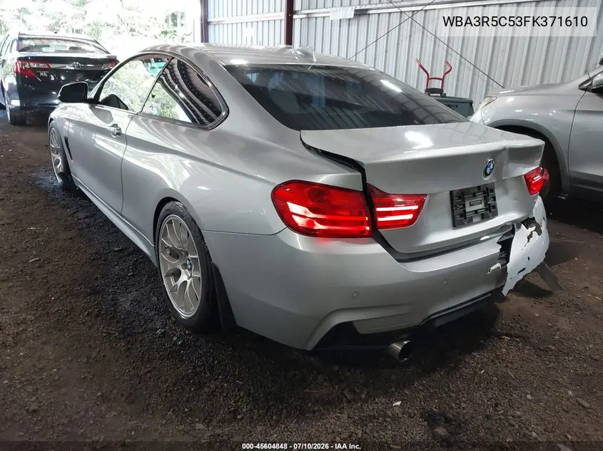 2015 BMW 435I xDrive VIN: WBA3R5C53FK371610 Lot: 45604848