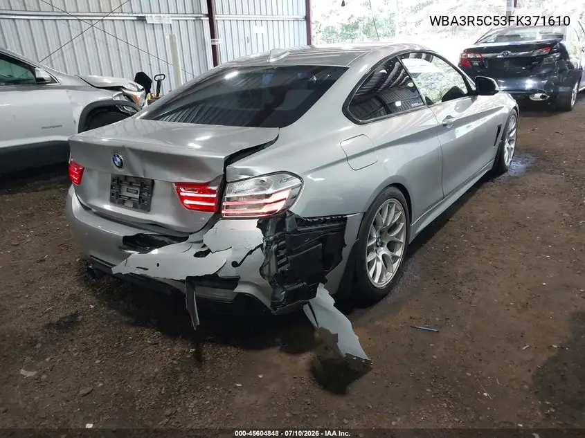 2015 BMW 435I xDrive VIN: WBA3R5C53FK371610 Lot: 45604848
