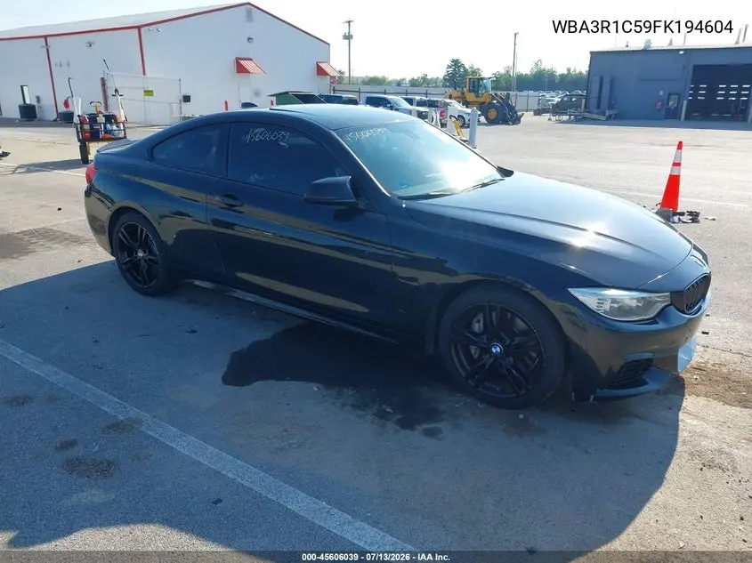 2015 BMW 435I VIN: WBA3R1C59FK194604 Lot: 45606039