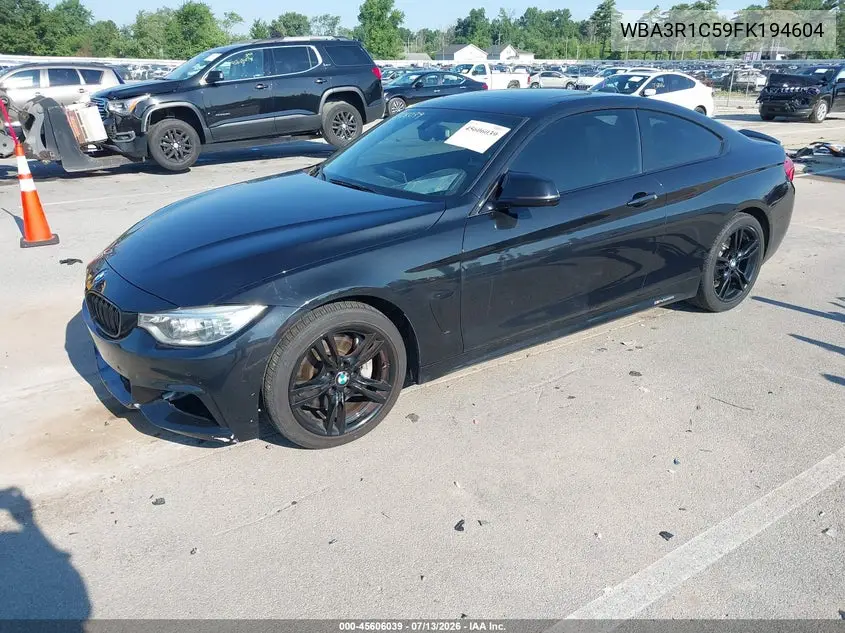2015 BMW 435I VIN: WBA3R1C59FK194604 Lot: 45606039