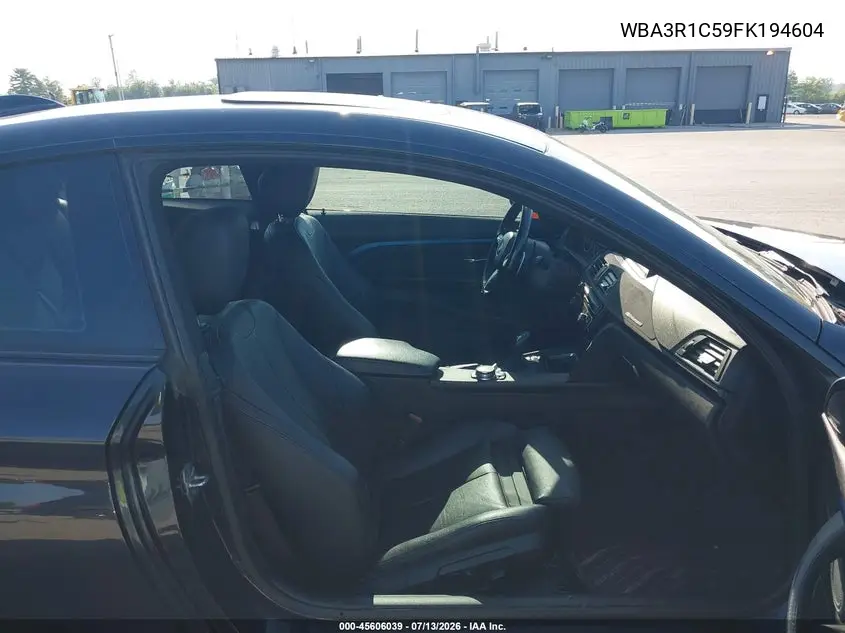 2015 BMW 435I VIN: WBA3R1C59FK194604 Lot: 45606039