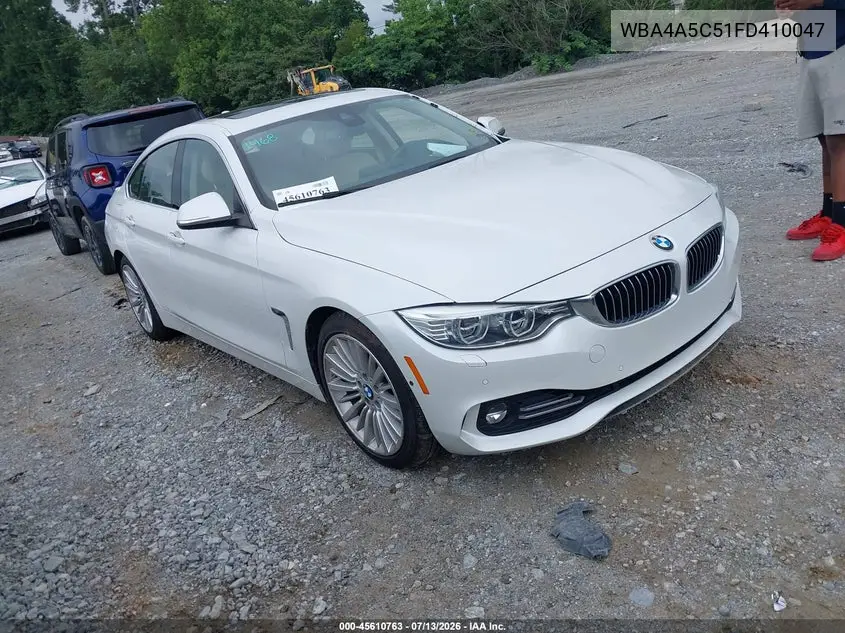 2015 BMW 428 Gran Coupe VIN: WBA4A5C51FD410047 Lot: 45610763
