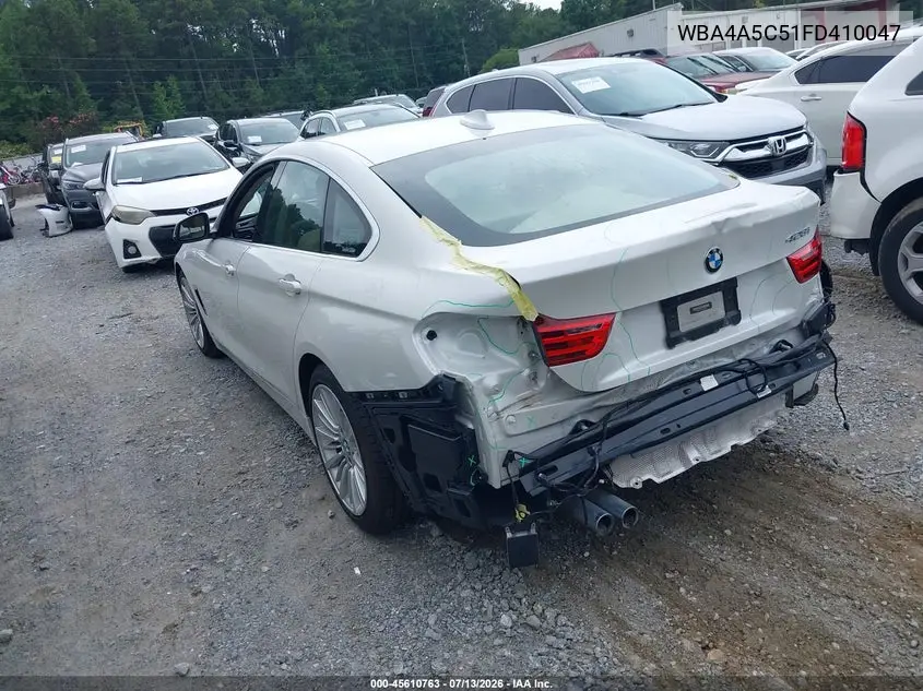 2015 BMW 428 Gran Coupe VIN: WBA4A5C51FD410047 Lot: 45610763