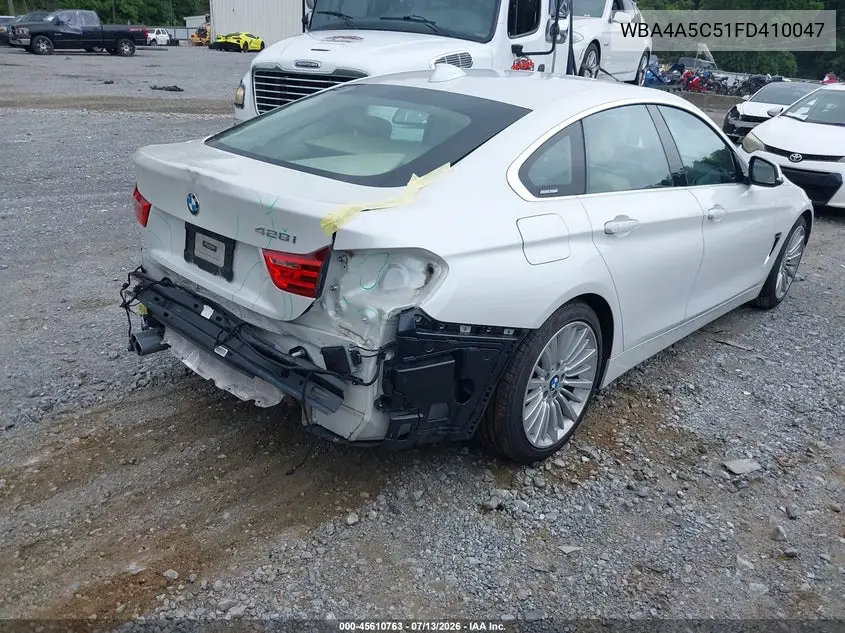 2015 BMW 428 Gran Coupe VIN: WBA4A5C51FD410047 Lot: 45610763