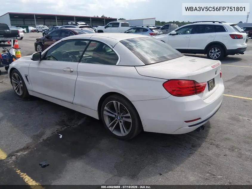 2015 BMW 428I VIN: WBA3V5C56FP751801 Lot: 45623480