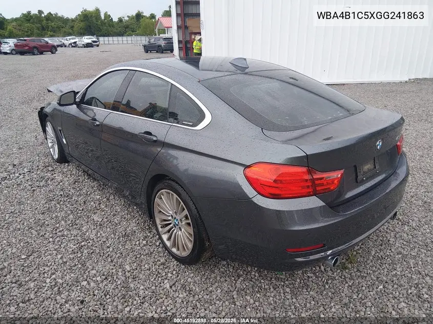 2016 BMW 435I Gran Coupe VIN: WBA4B1C5XGG241863 Lot: 45192898