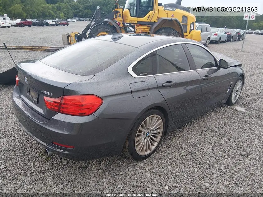 2016 BMW 435I Gran Coupe VIN: WBA4B1C5XGG241863 Lot: 45192898
