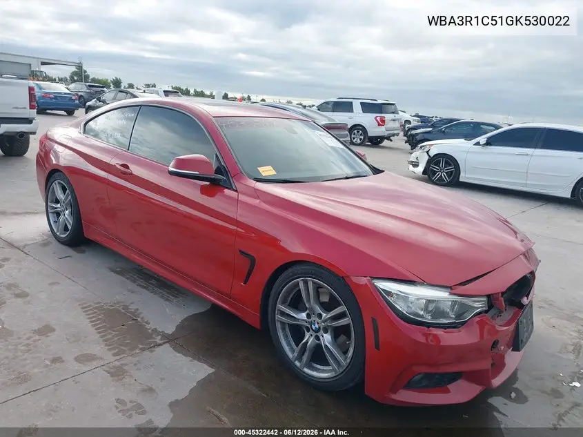 2016 BMW 435I VIN: WBA3R1C51GK530022 Lot: 45322442