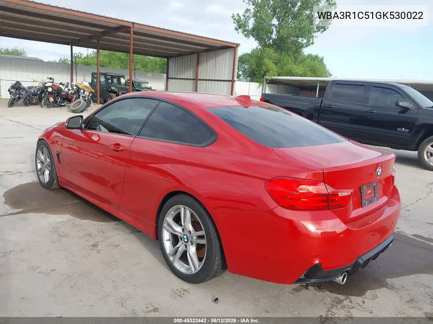 2016 BMW 435I VIN: WBA3R1C51GK530022 Lot: 45322442