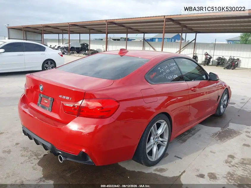 2016 BMW 435I VIN: WBA3R1C51GK530022 Lot: 45322442