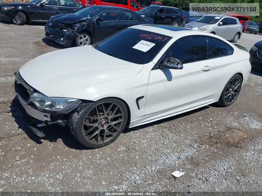 2016 BMW 435I xDrive VIN: WBA3R5C59GK371158 Lot: 45423851