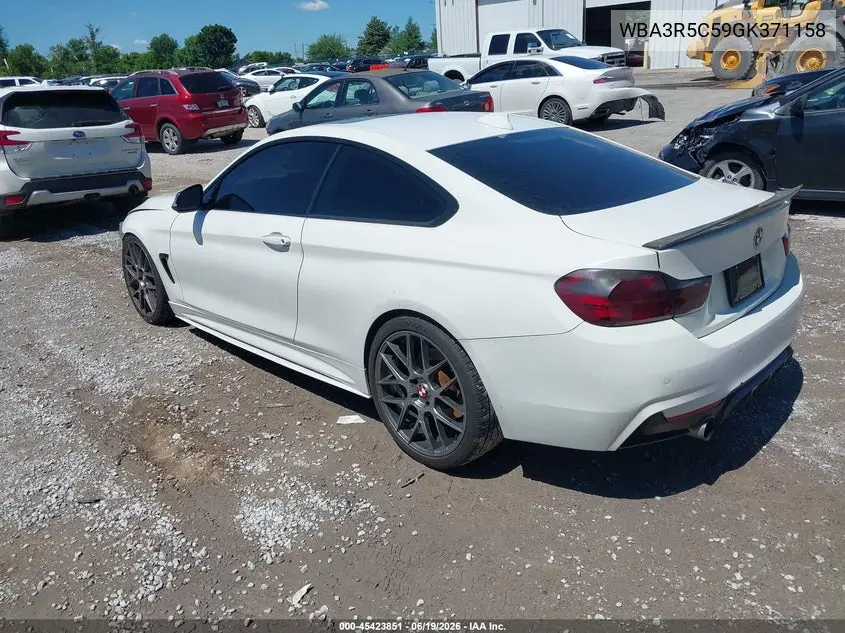 2016 BMW 435I xDrive VIN: WBA3R5C59GK371158 Lot: 45423851