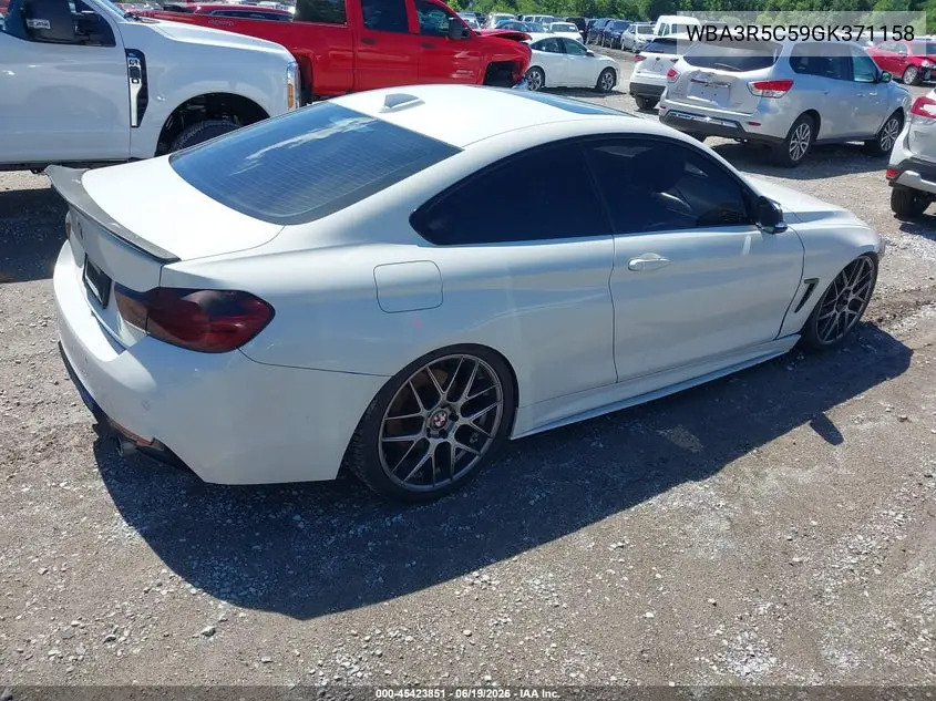 2016 BMW 435I xDrive VIN: WBA3R5C59GK371158 Lot: 45423851
