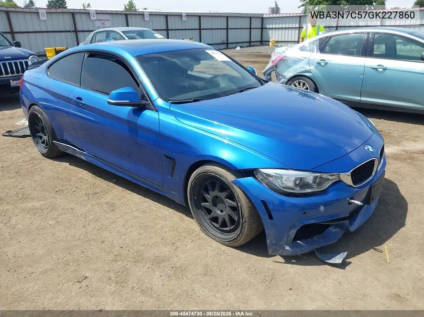 2016 BMW 428I VIN: WBA3N7C57GK227860 Lot: 45474730