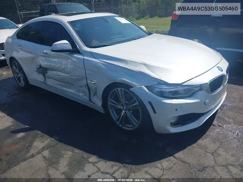 2016 BMW 428I Gran Coupe VIN: WBA4A9C53GG505460 Lot: 45502361