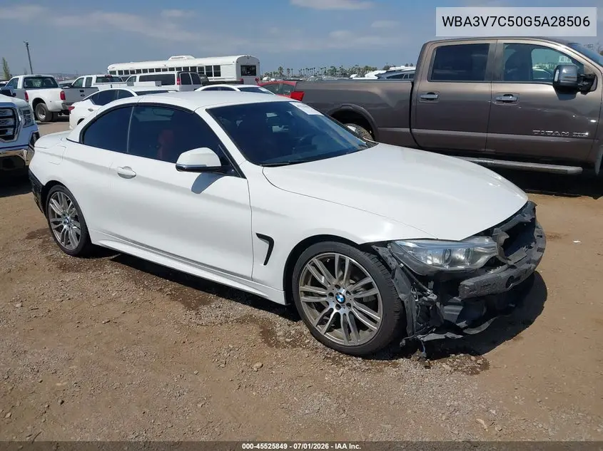 2016 BMW 428I VIN: WBA3V7C50G5A28506 Lot: 45525849