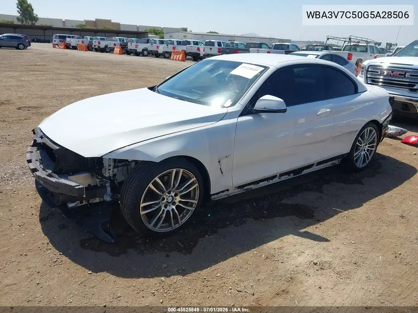 2016 BMW 428I VIN: WBA3V7C50G5A28506 Lot: 45525849