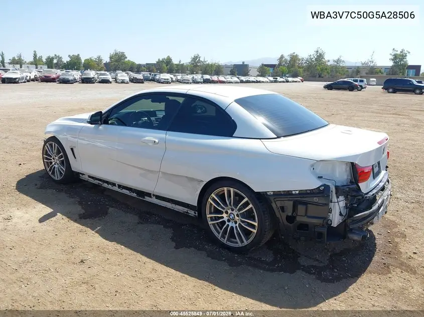 2016 BMW 428I VIN: WBA3V7C50G5A28506 Lot: 45525849