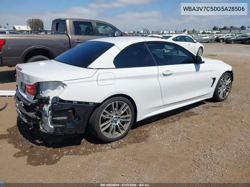2016 BMW 428I VIN: WBA3V7C50G5A28506 Lot: 45525849
