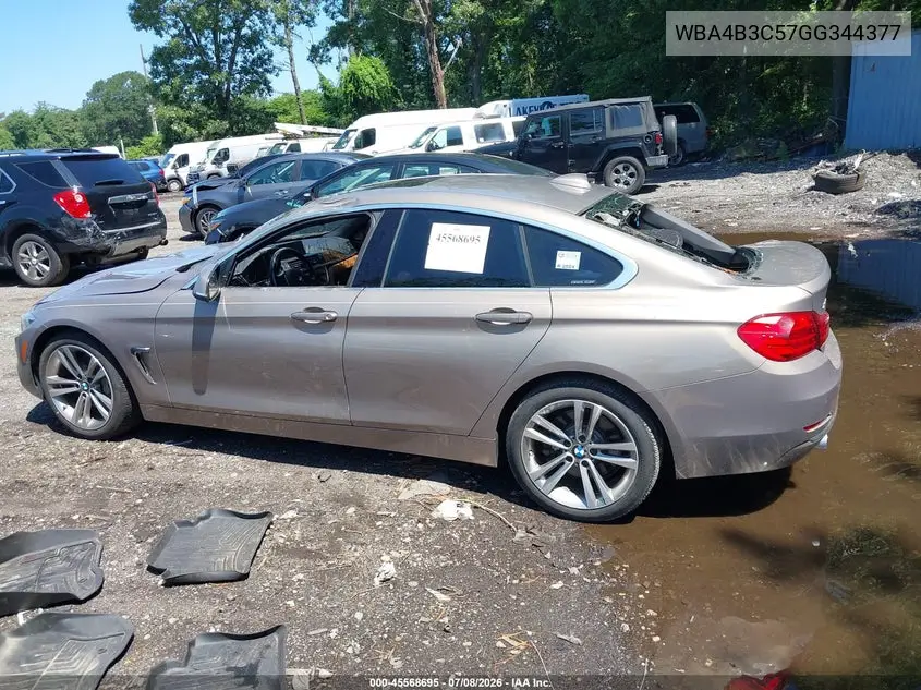 2016 BMW 435I Gran Coupe xDrive VIN: WBA4B3C57GG344377 Lot: 45568695
