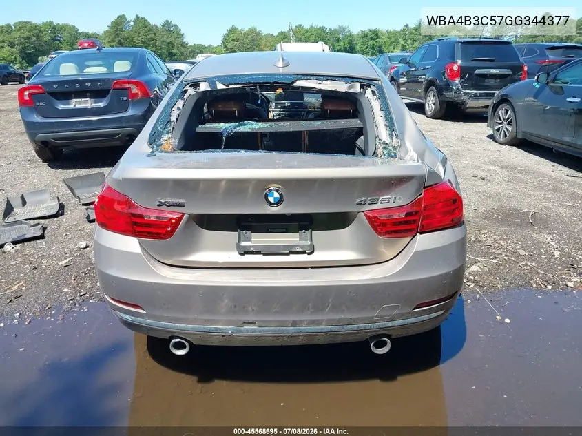 2016 BMW 435I Gran Coupe xDrive VIN: WBA4B3C57GG344377 Lot: 45568695