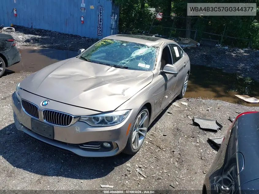 2016 BMW 435I Gran Coupe xDrive VIN: WBA4B3C57GG344377 Lot: 45568695