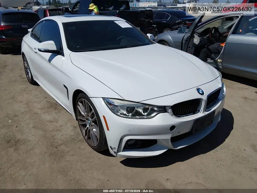 2016 BMW 428I VIN: WBA3N7C57GK226630 Lot: 45573163