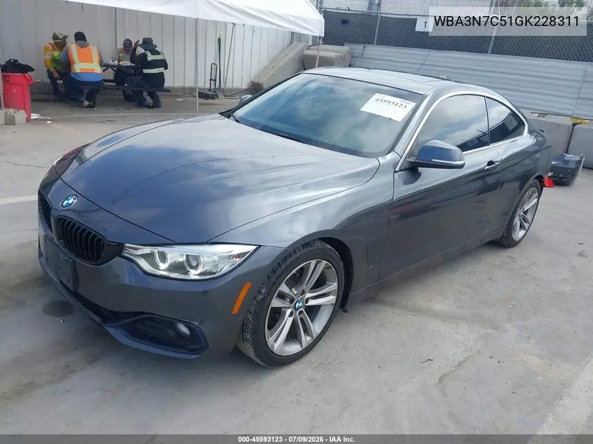 2016 BMW 428I VIN: WBA3N7C51GK228311 Lot: 45593123
