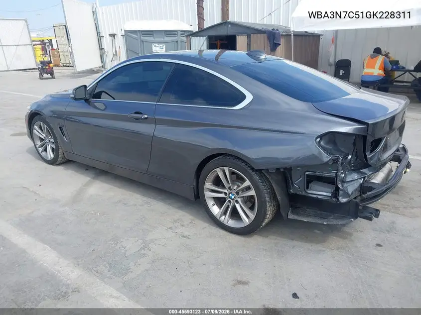 2016 BMW 428I VIN: WBA3N7C51GK228311 Lot: 45593123
