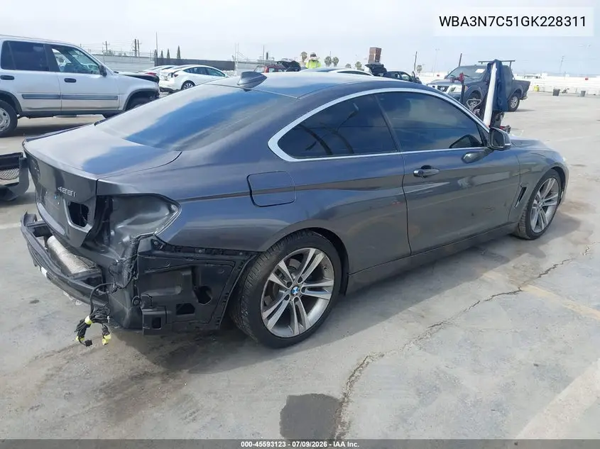 2016 BMW 428I VIN: WBA3N7C51GK228311 Lot: 45593123