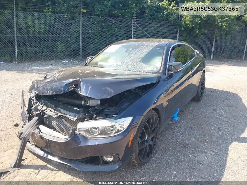 2016 BMW 435I xDrive VIN: WBA3R5C53GK373651 Lot: 45614891