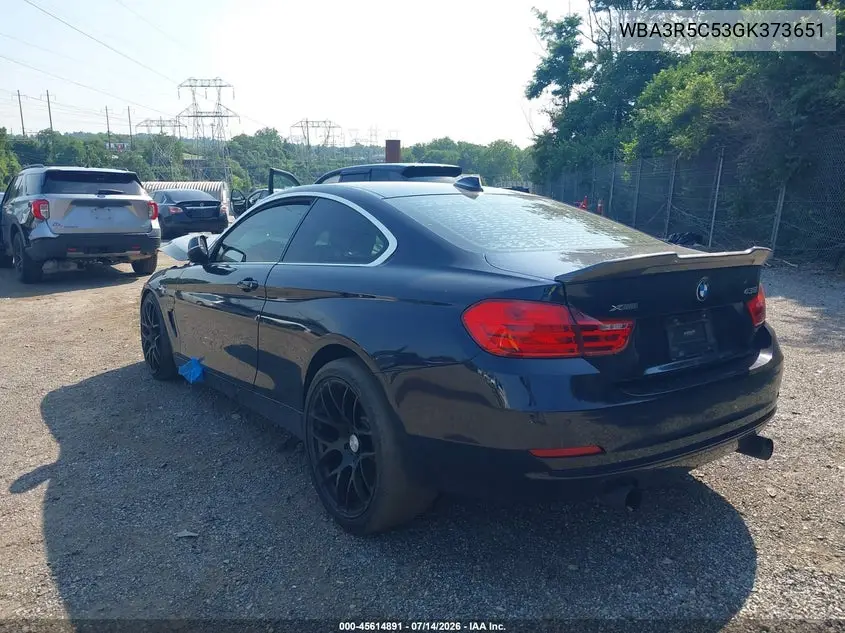 2016 BMW 435I xDrive VIN: WBA3R5C53GK373651 Lot: 45614891