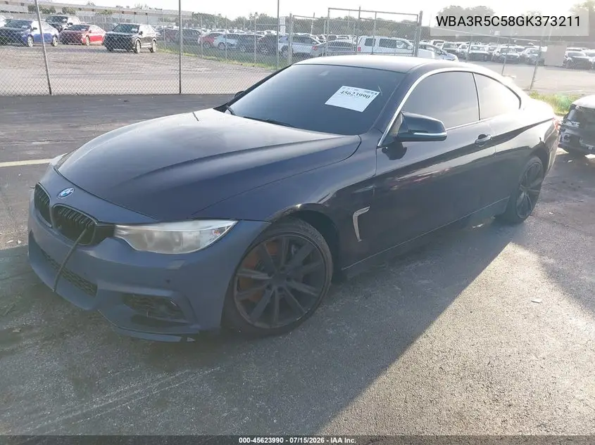 2016 BMW 435I xDrive VIN: WBA3R5C58GK373211 Lot: 45623990