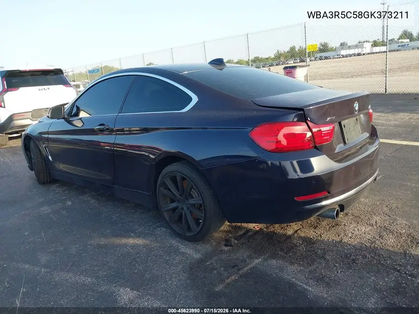 2016 BMW 435I xDrive VIN: WBA3R5C58GK373211 Lot: 45623990