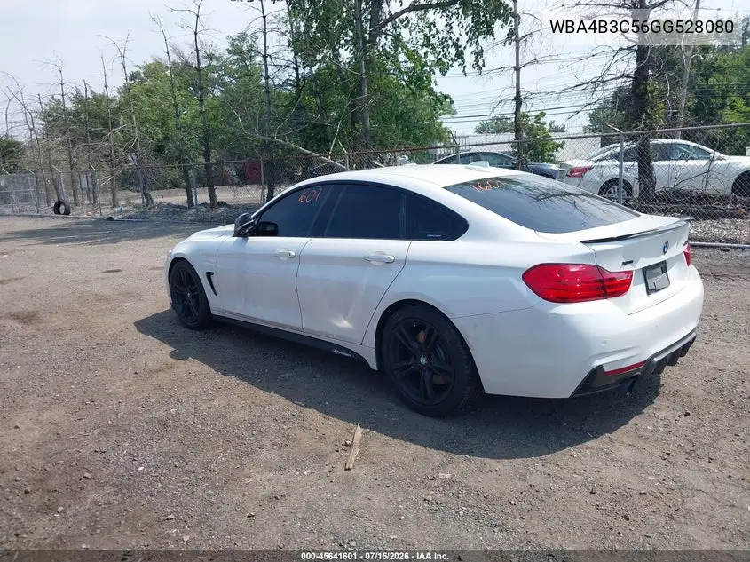 2016 BMW 435I Gran Coupe xDrive VIN: WBA4B3C56GG528080 Lot: 45641601