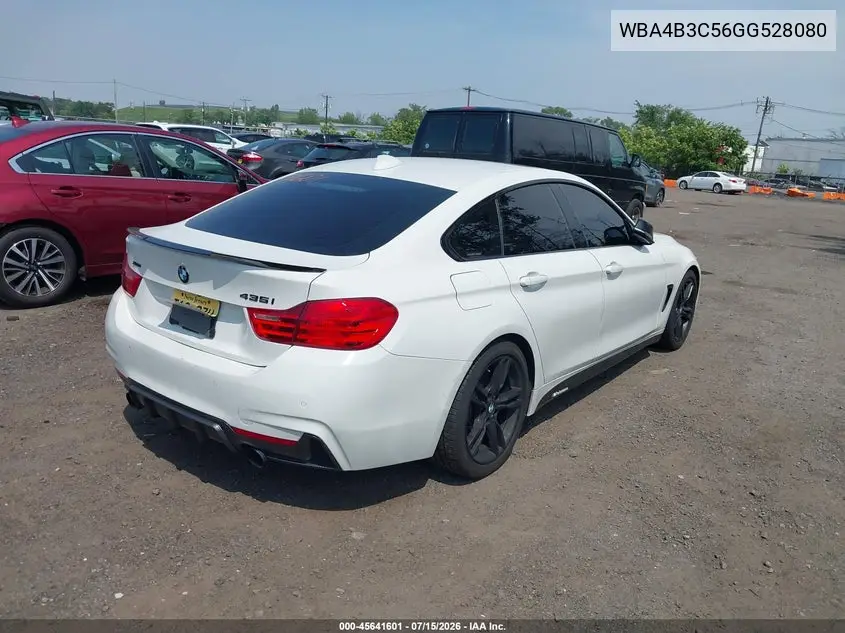 2016 BMW 435I Gran Coupe xDrive VIN: WBA4B3C56GG528080 Lot: 45641601