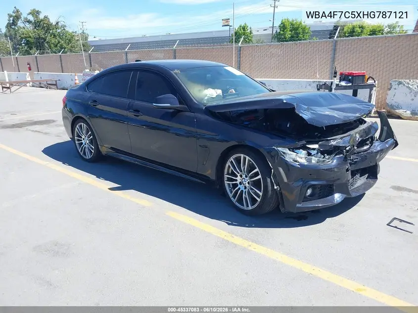 2017 BMW 430I Gran Coupe VIN: WBA4F7C5XHG787121 Lot: 45337083