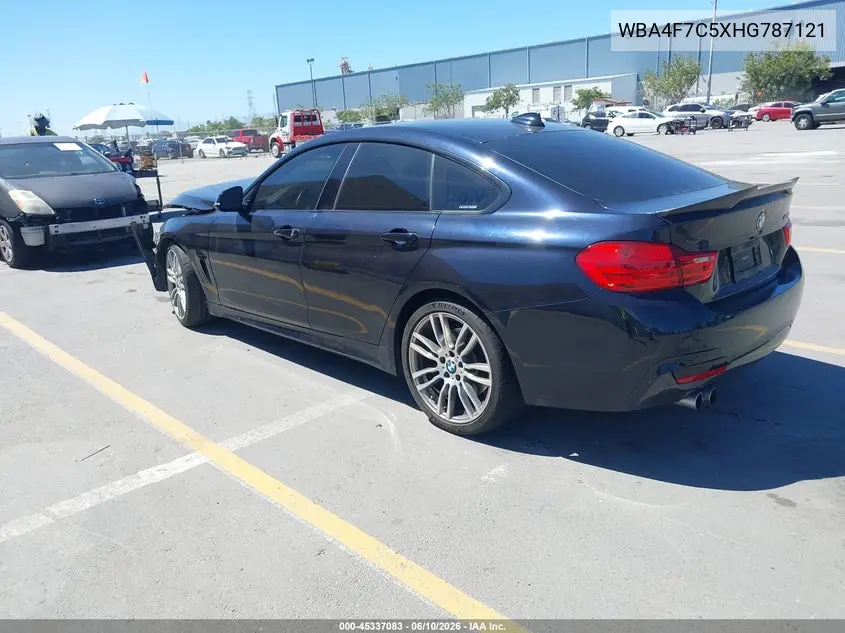 2017 BMW 430I Gran Coupe VIN: WBA4F7C5XHG787121 Lot: 45337083