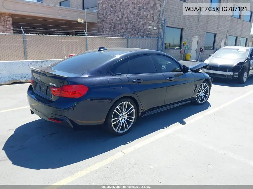 2017 BMW 430I Gran Coupe VIN: WBA4F7C5XHG787121 Lot: 45337083