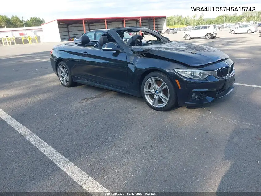 2017 BMW 440I xDrive VIN: WBA4U1C57H5A15743 Lot: 45349478