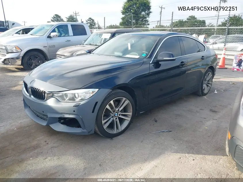2017 BMW 430I Gran Coupe xDrive VIN: WBA4F9C5XHG792251 Lot: 45363421