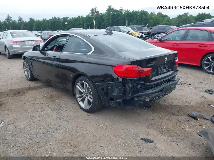 2017 BMW 430I xDrive VIN: WBA4R9C5XHK878504 Lot: 45500971