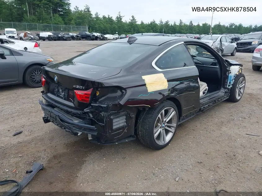 2017 BMW 430I xDrive VIN: WBA4R9C5XHK878504 Lot: 45500971