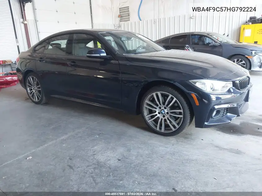 2017 BMW 430I Gran Coupe xDrive VIN: WBA4F9C57HG792224 Lot: 45537591