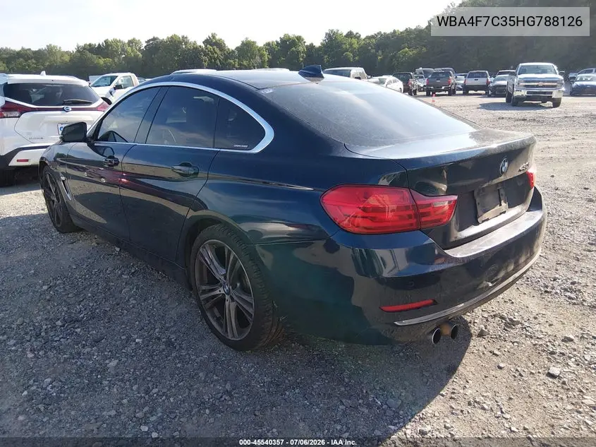 2017 BMW 430I Gran Coupe VIN: WBA4F7C35HG788126 Lot: 45540357