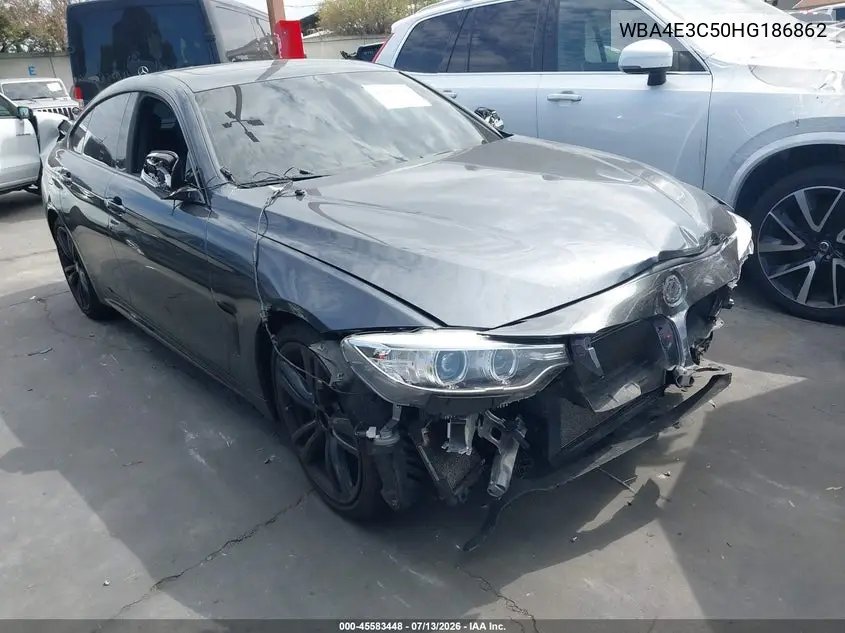 2017 BMW 440I Gran Coupe VIN: WBA4E3C50HG186862 Lot: 45583448