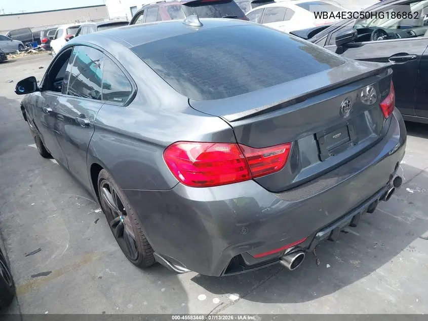 2017 BMW 440I Gran Coupe VIN: WBA4E3C50HG186862 Lot: 45583448